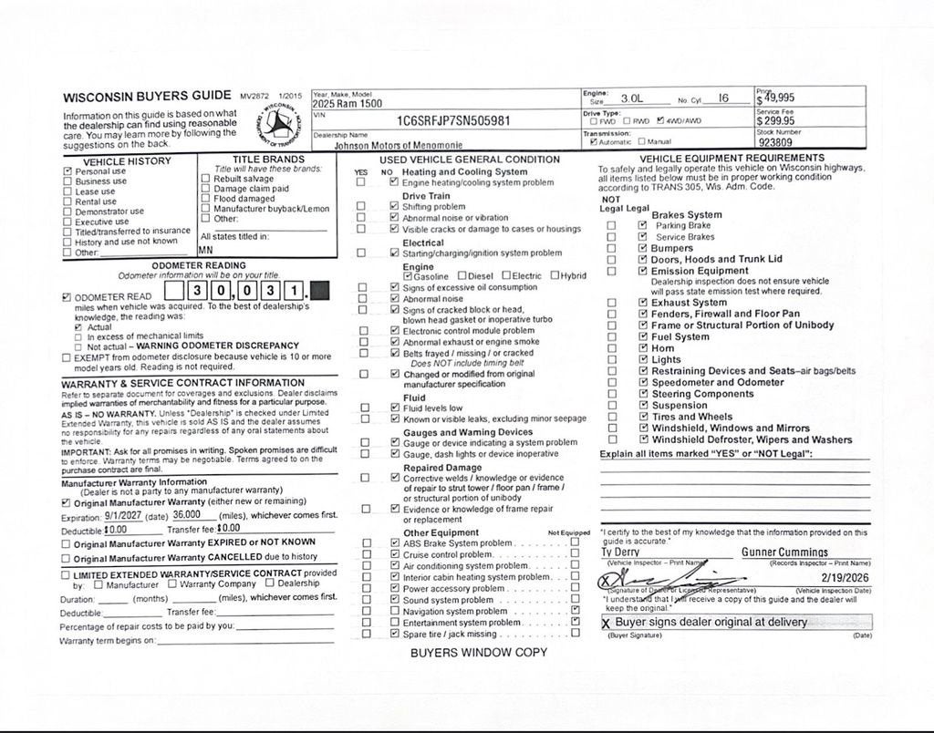 2025 RAM 1500 Laramie Crew Cab 4x4 5'7" Box