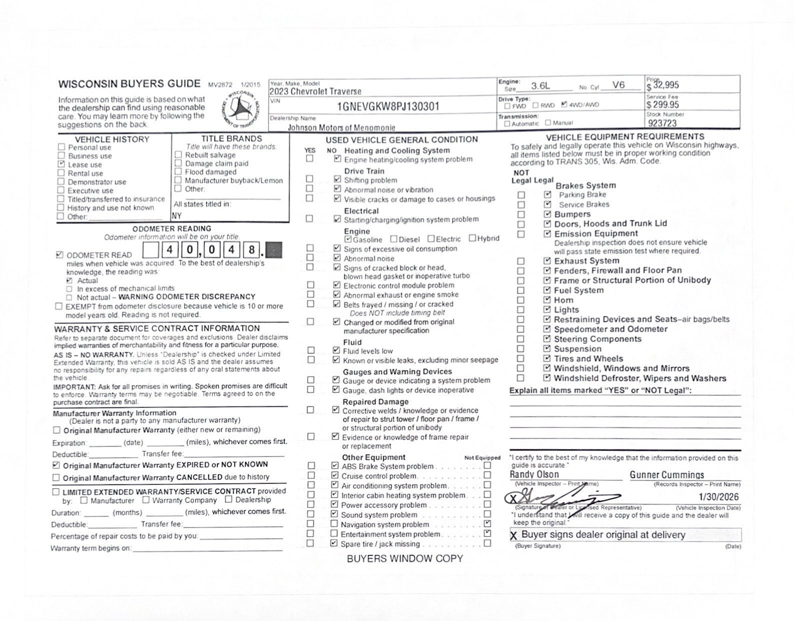 2023 Chevrolet Traverse LT Cloth
