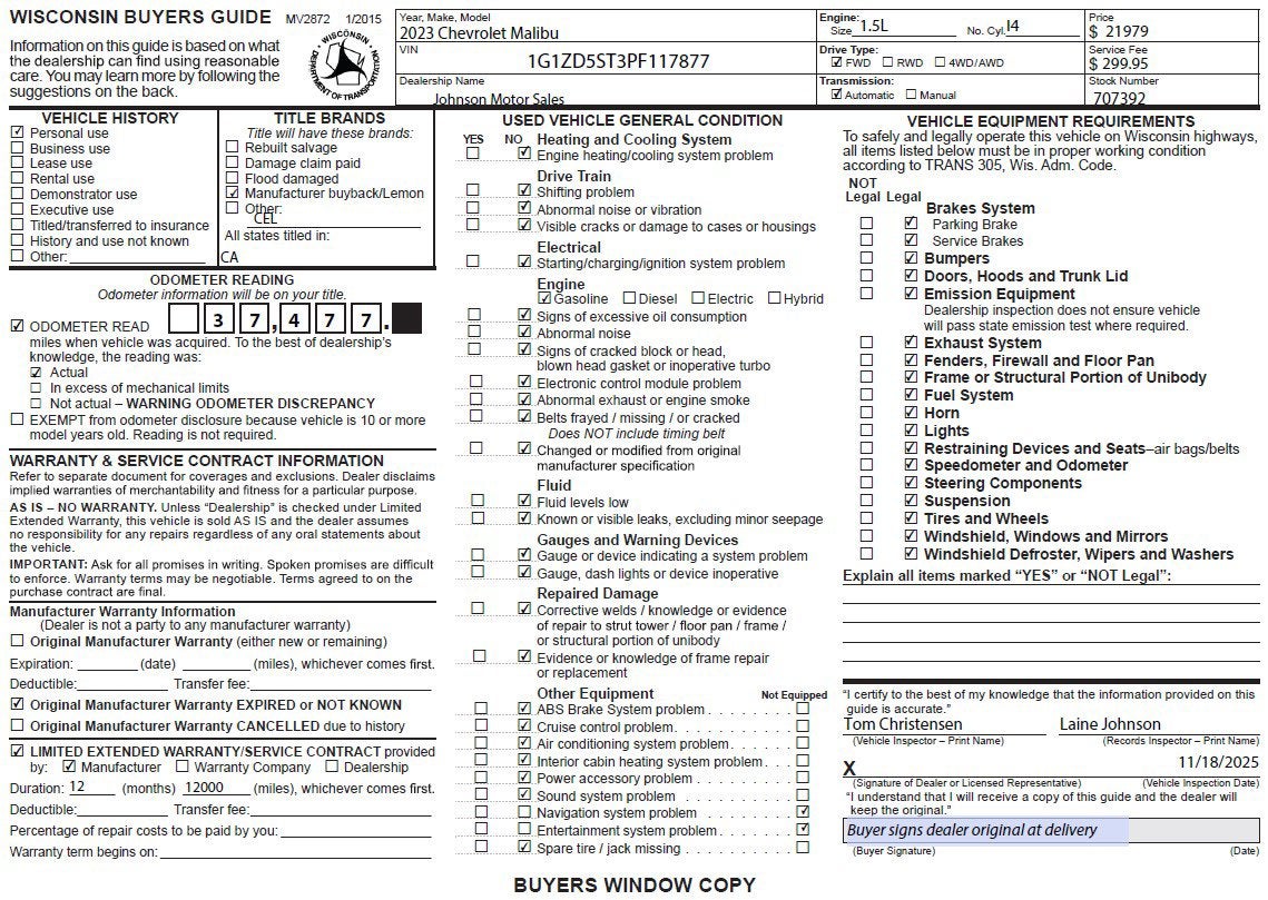 2023 Chevrolet Malibu LT