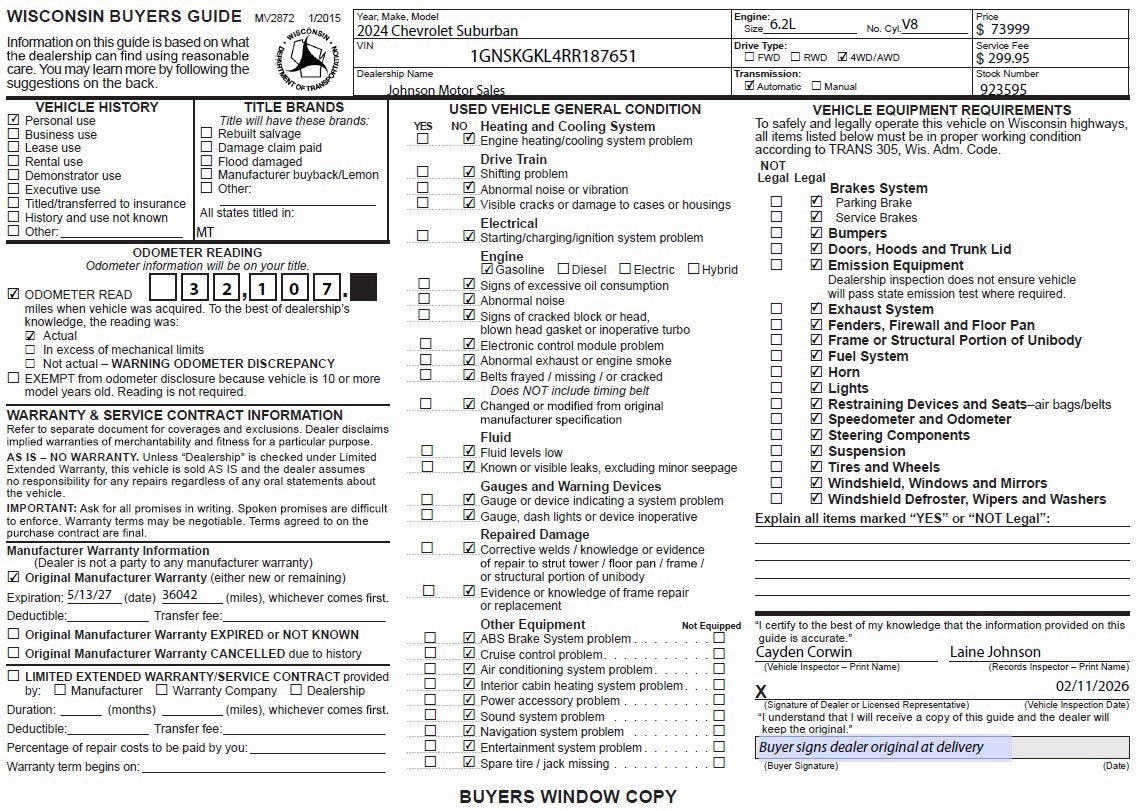 2024 Chevrolet Suburban High Country