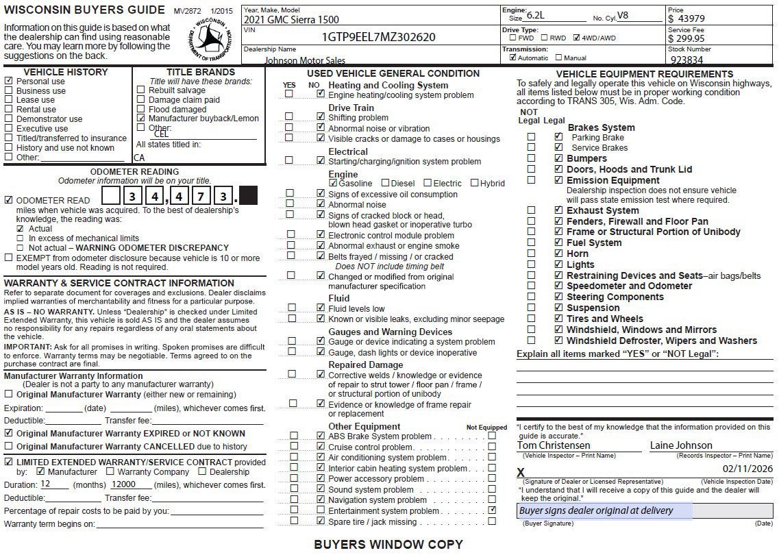 2021 GMC Sierra 1500 AT4