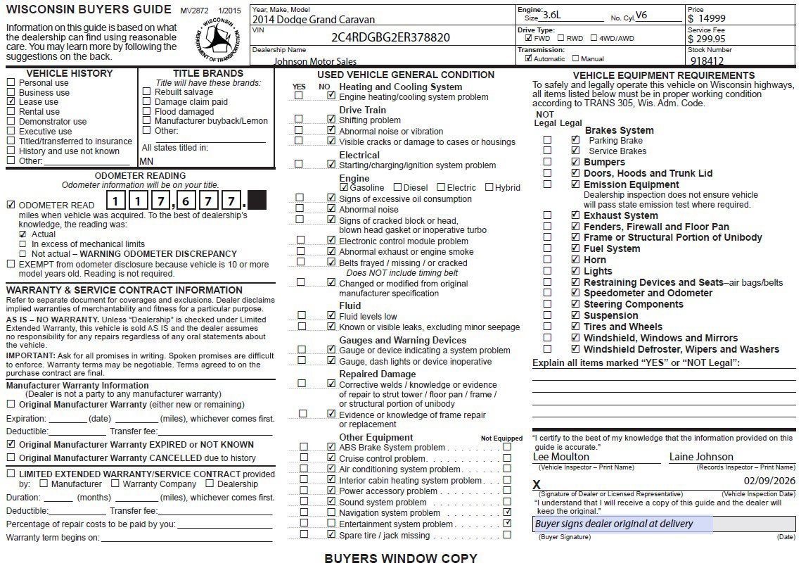 2014 Dodge Grand Caravan SE