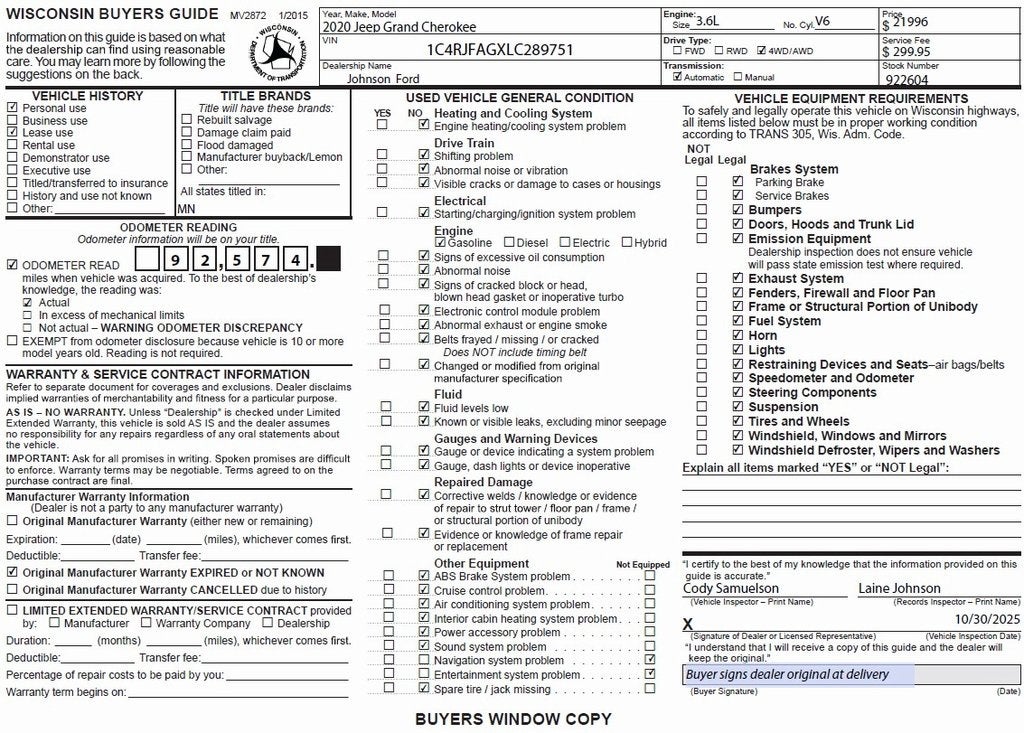 2020 Jeep Grand Cherokee Laredo E