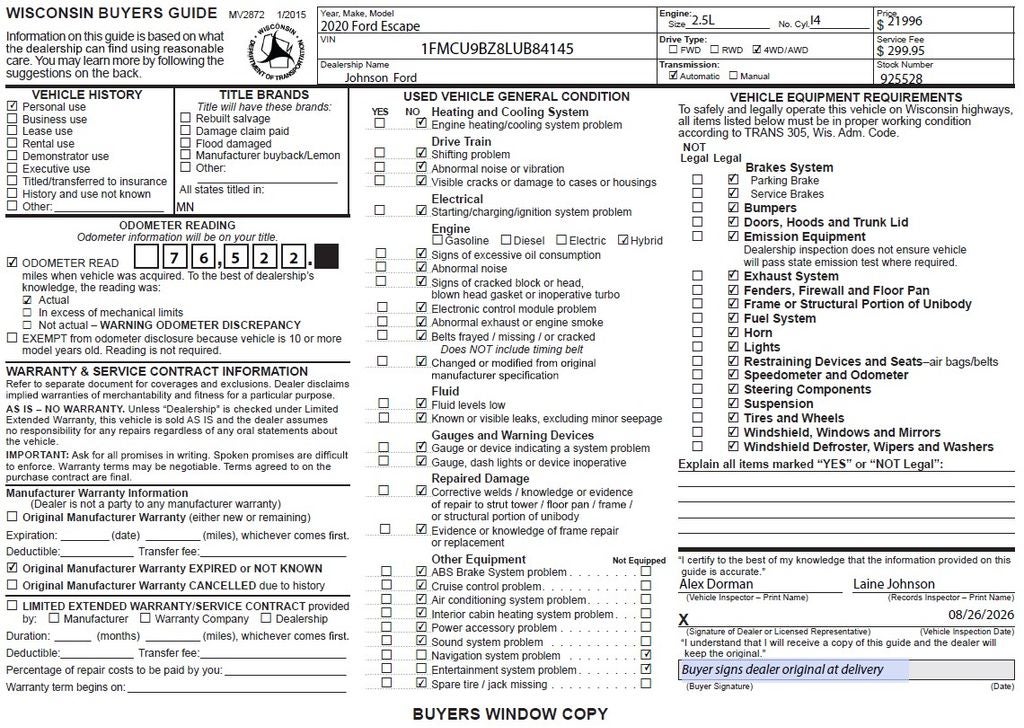 2020 Ford Escape Hybrid SE Sport