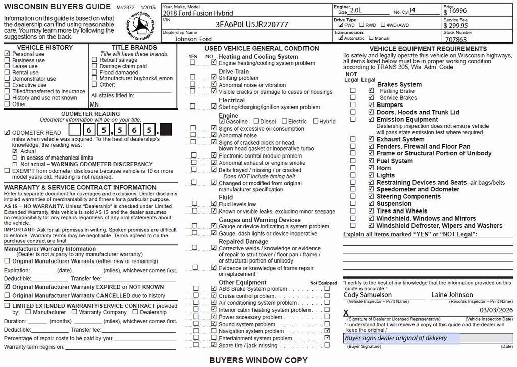 2018 Ford Fusion Hybrid SE