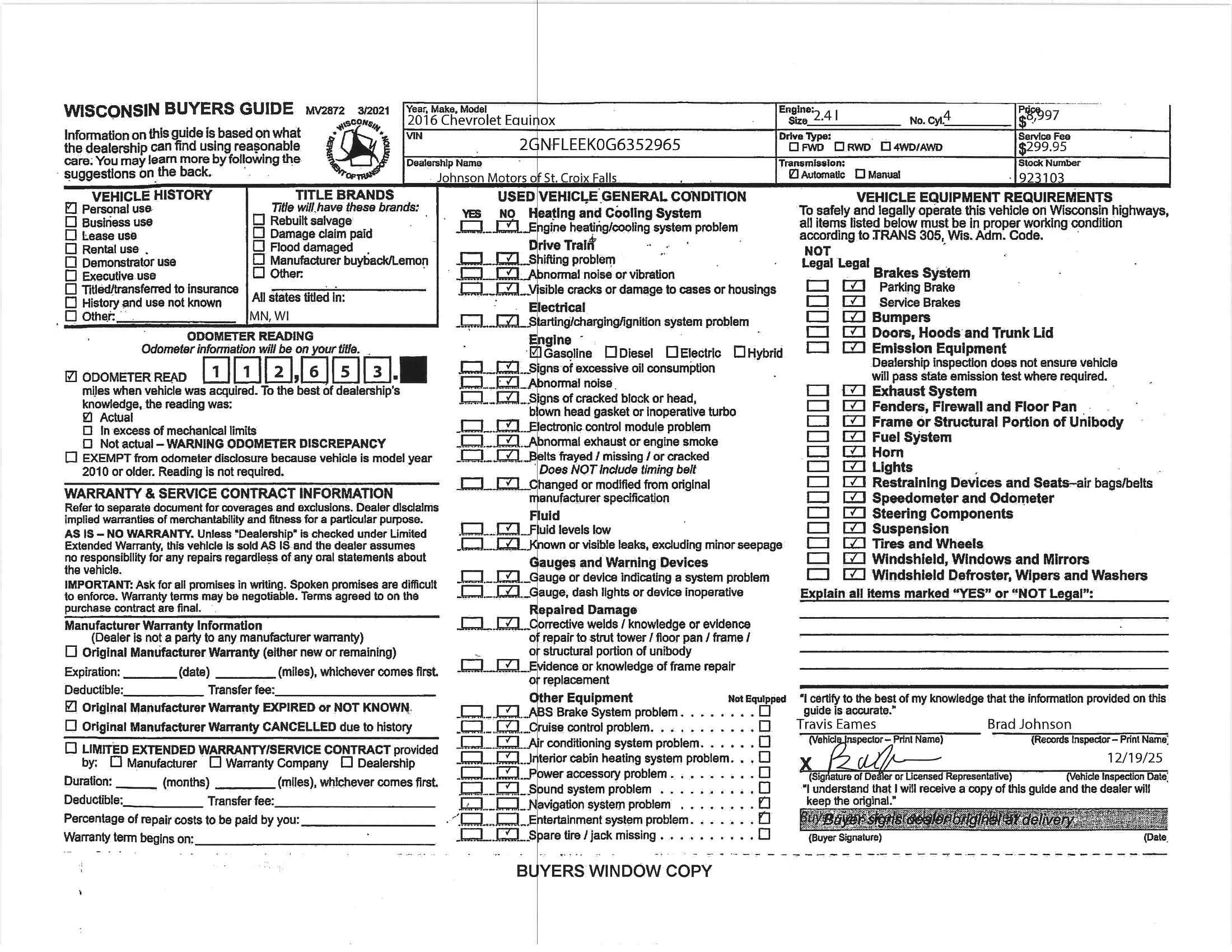 2016 Chevrolet Equinox LS
