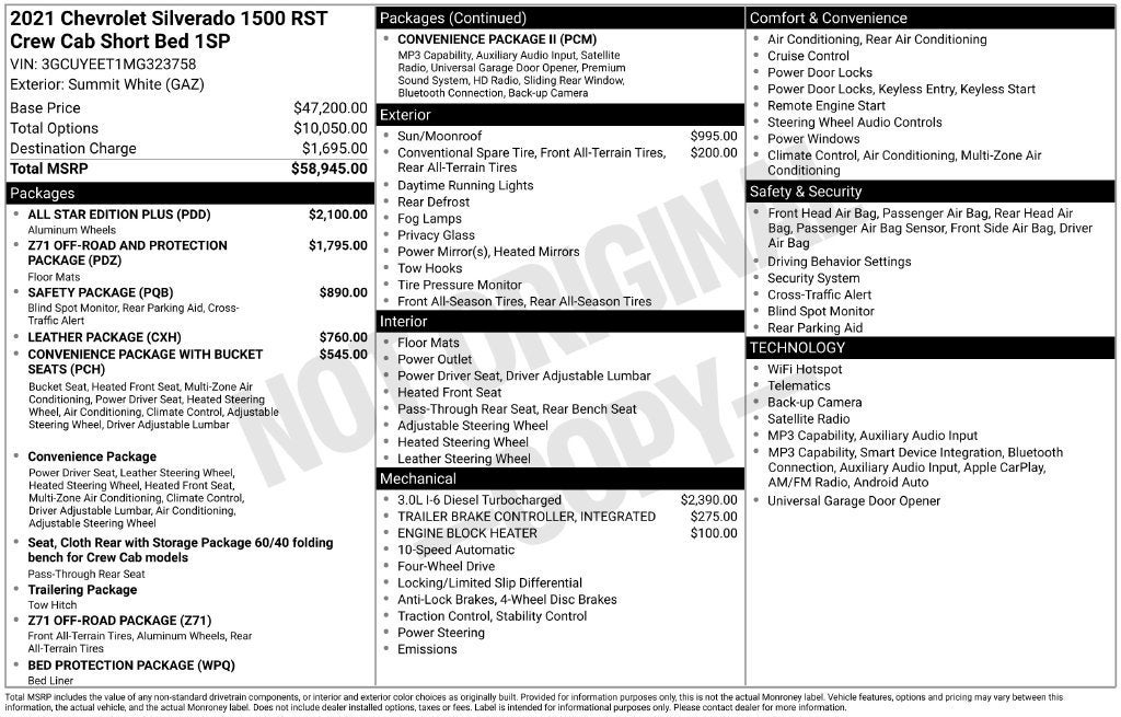 2021 Chevrolet Silverado 1500 RST