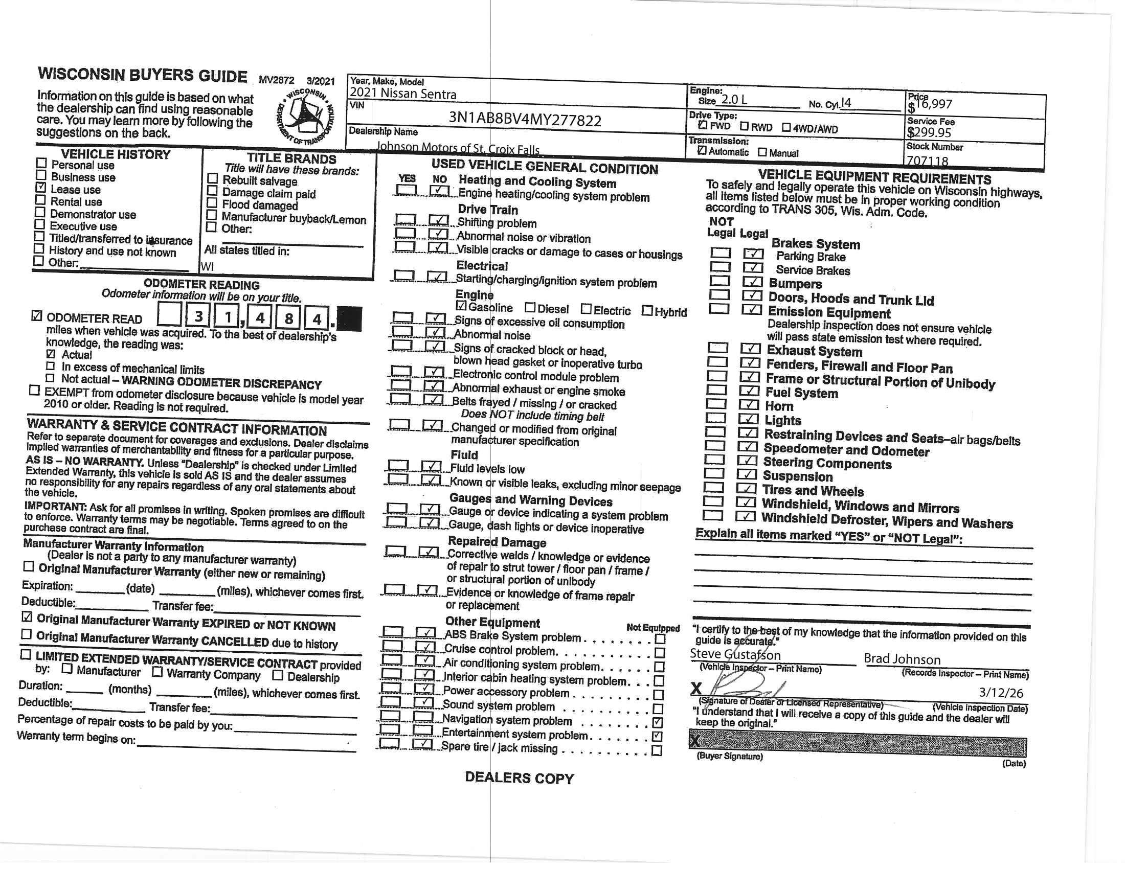 2021 Nissan Sentra S