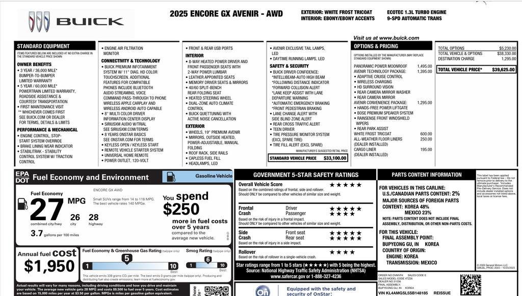 2025 Buick Encore GX Avenir