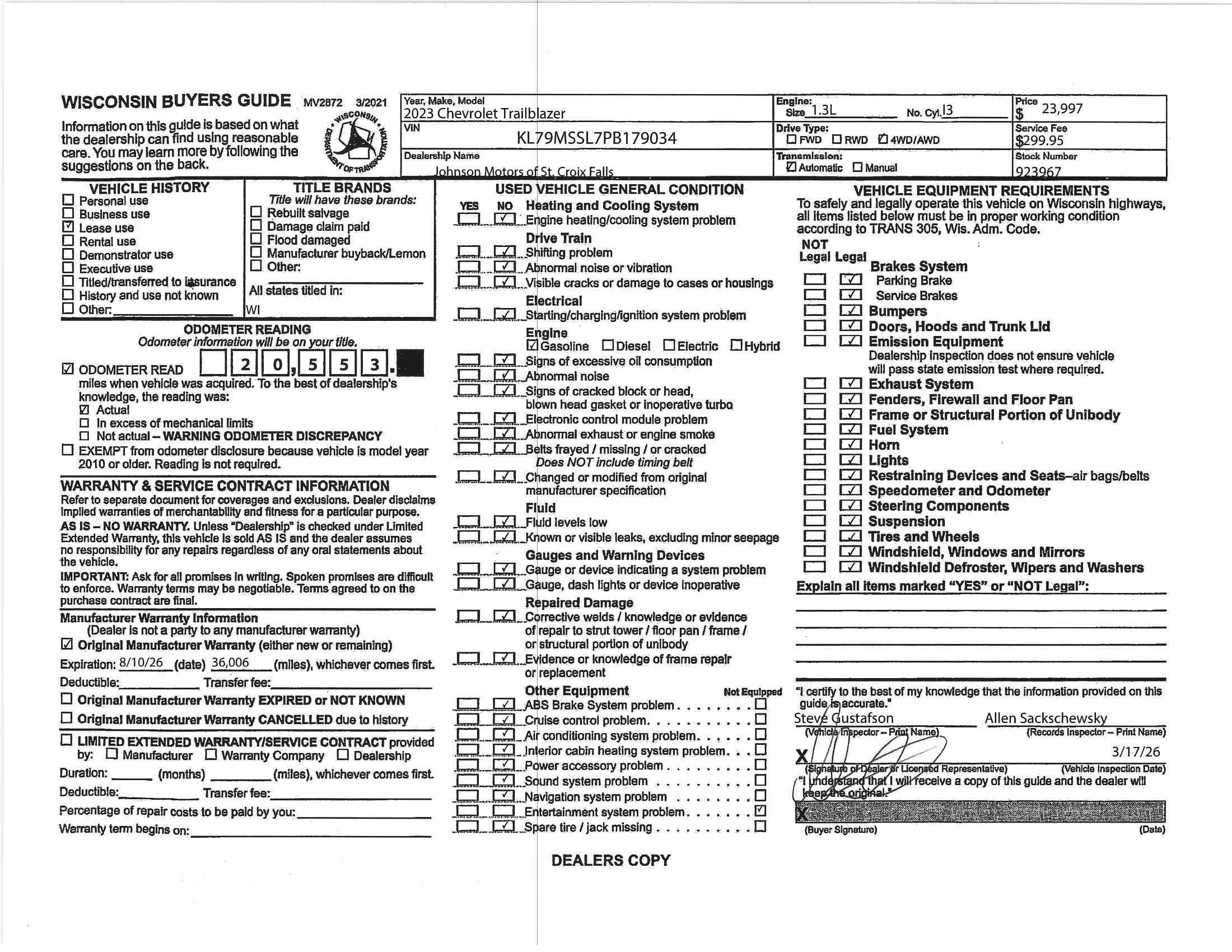 2023 Chevrolet Trailblazer ACTIV
