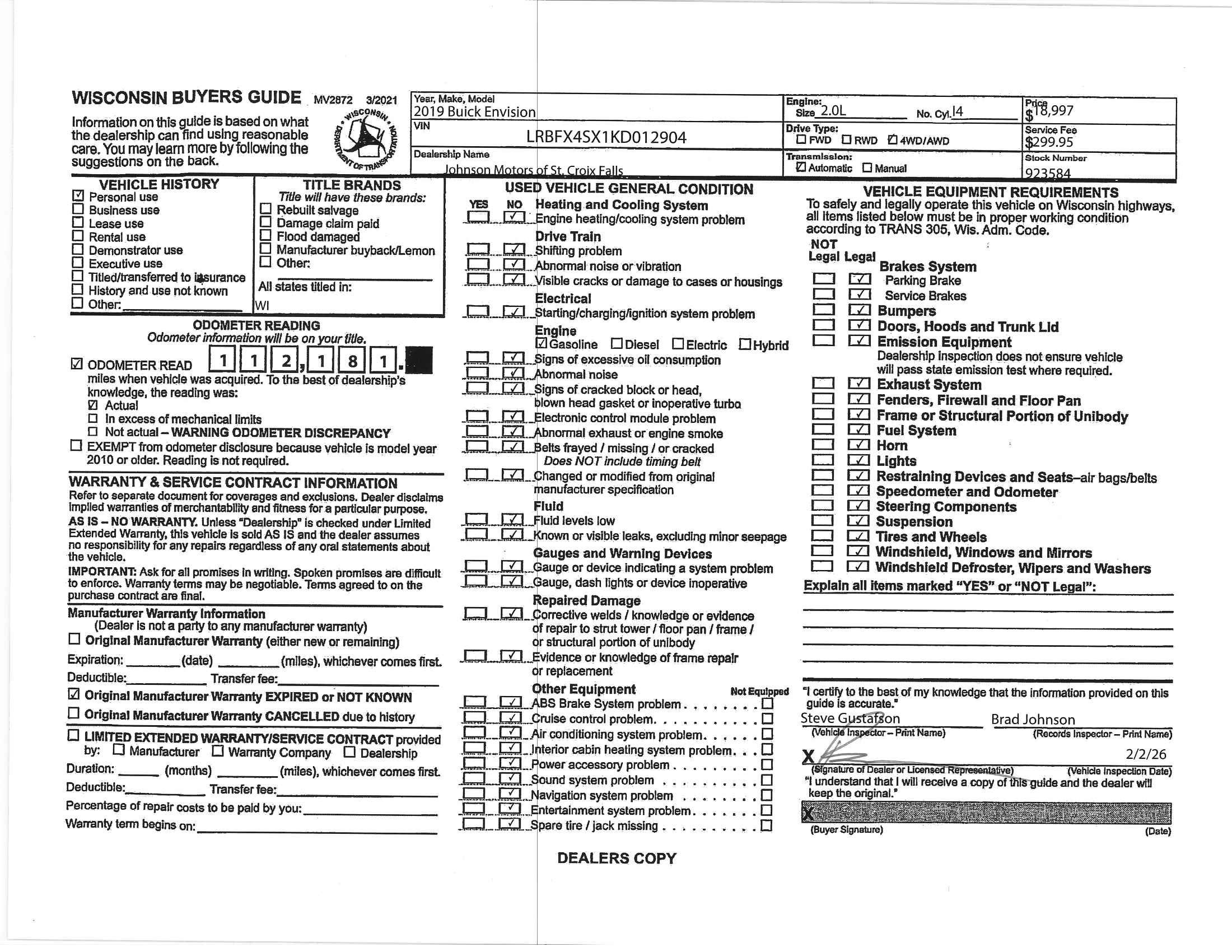 2019 Buick Envision Premium II