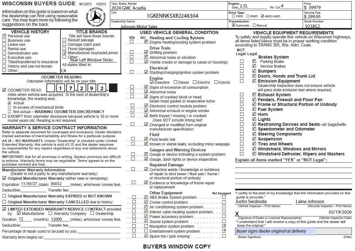 2024 GMC Acadia AWD Elevation