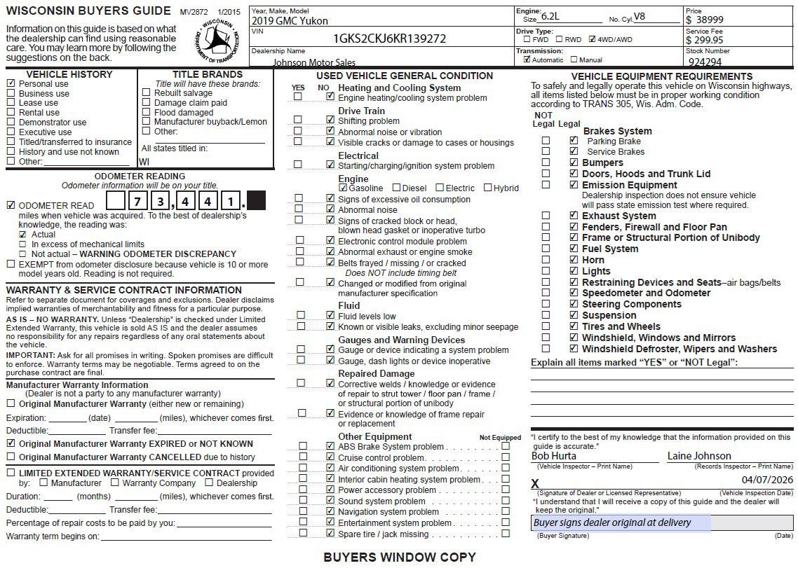 2019 GMC Yukon Denali Denali