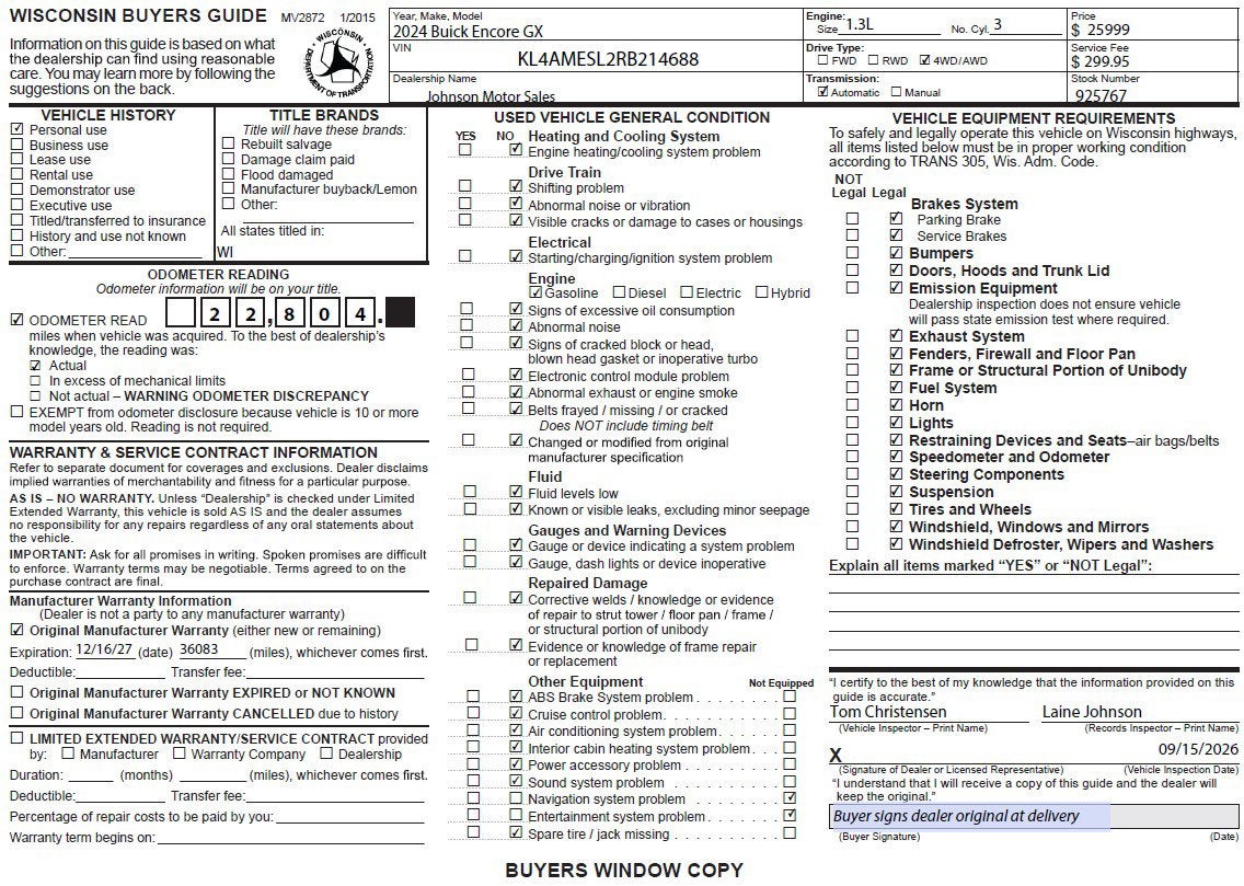 2024 Buick Encore GX Sport Touring