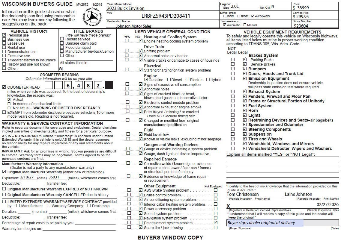 2023 Buick Envision Avenir