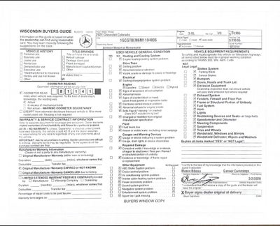 2021 Chevrolet Colorado Work Truck