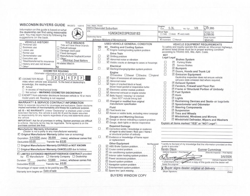 2023 Chevrolet Suburban Z71