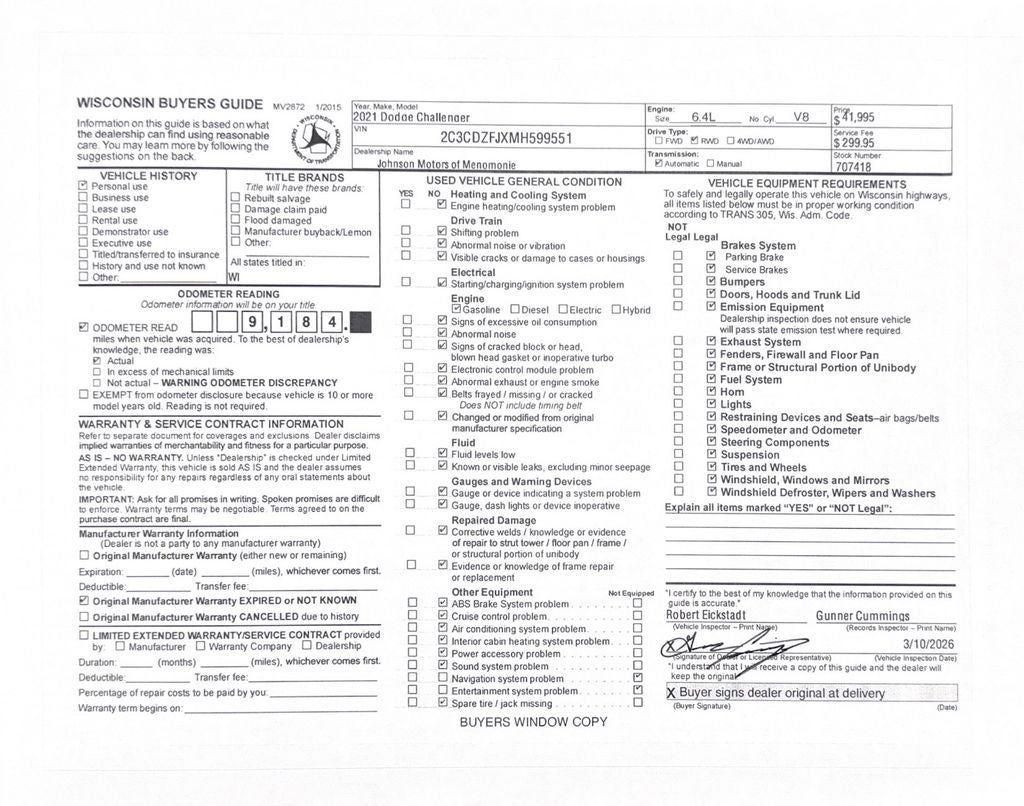 2021 Dodge Challenger R/T Scat Pack