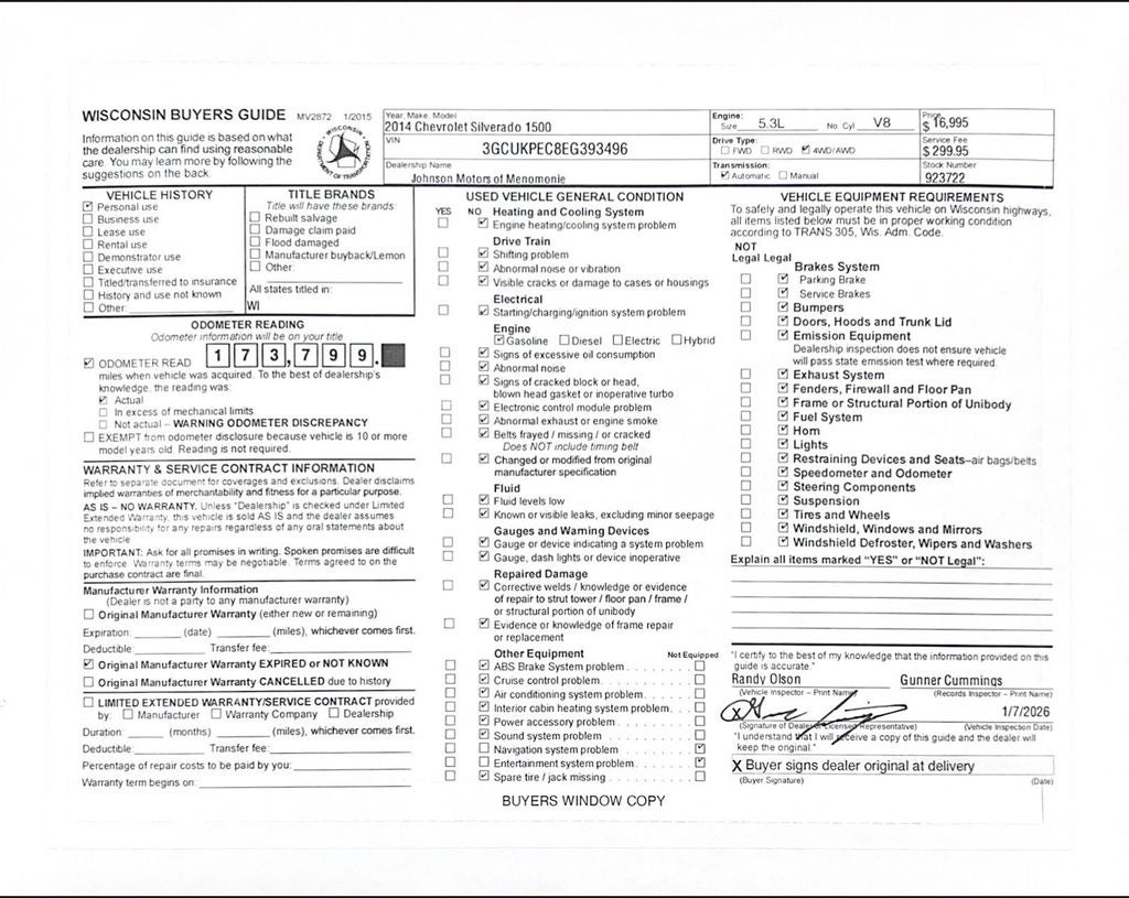 2014 Chevrolet Silverado 1500 Work Truck