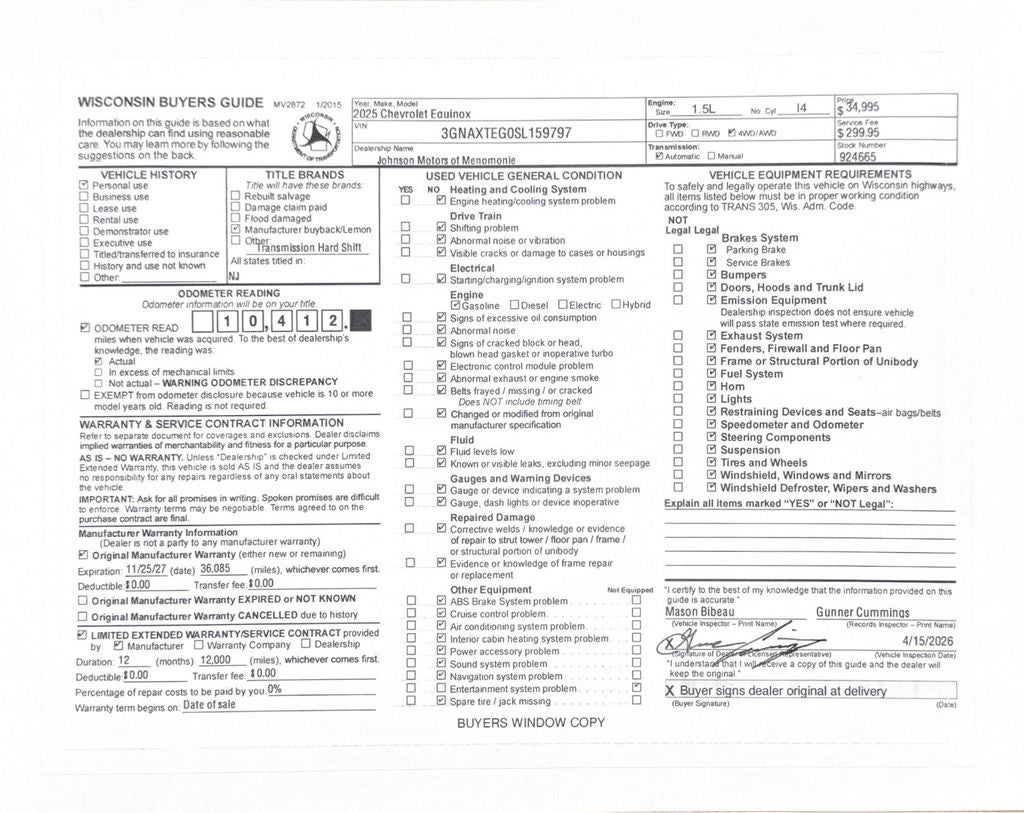 2025 Chevrolet Equinox RS