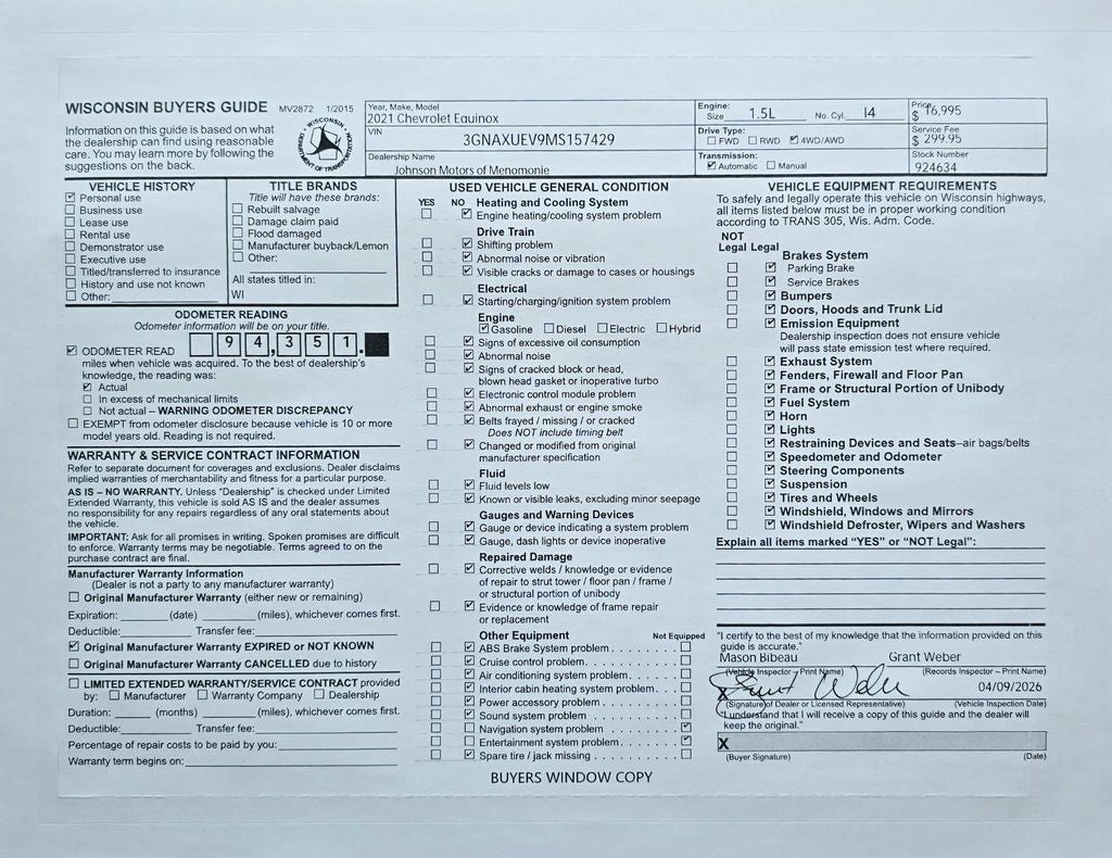 2021 Chevrolet Equinox LT
