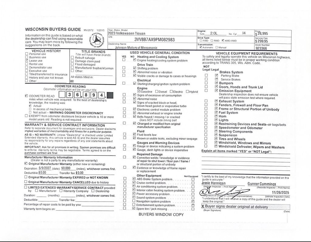 2023 Volkswagen Tiguan 2.0T SE R-Line Black