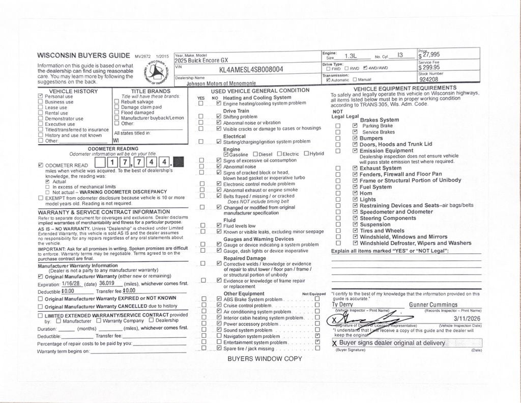2025 Buick Encore GX Sport Touring