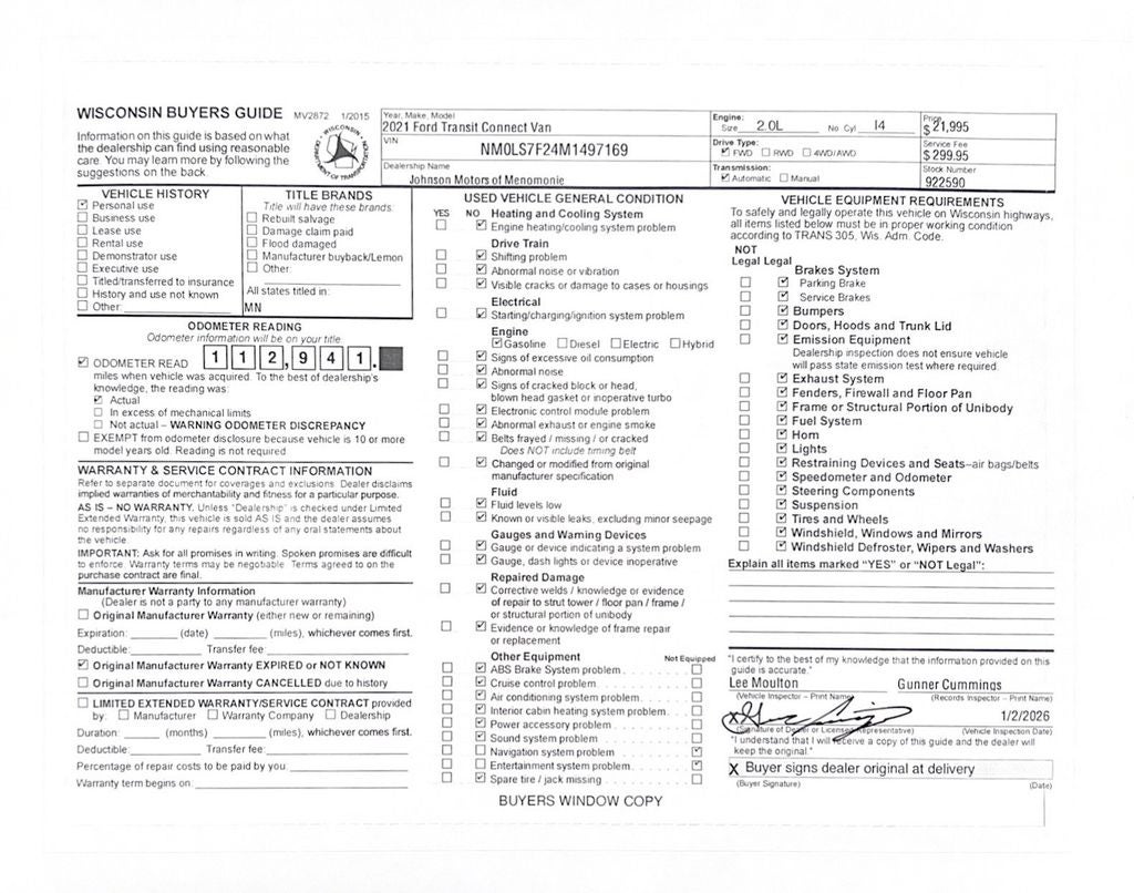 2021 Ford Transit Connect XLT