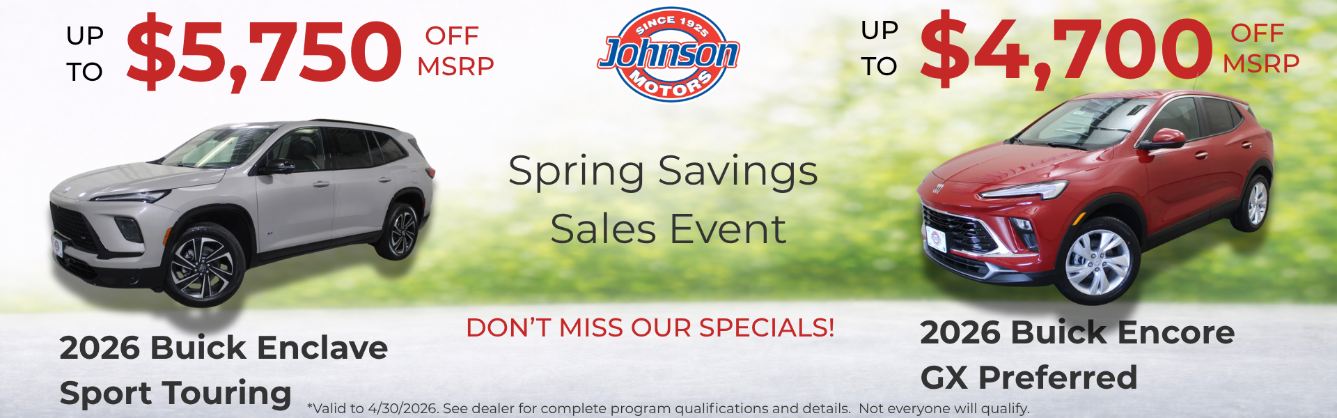 Buick Spring Specials